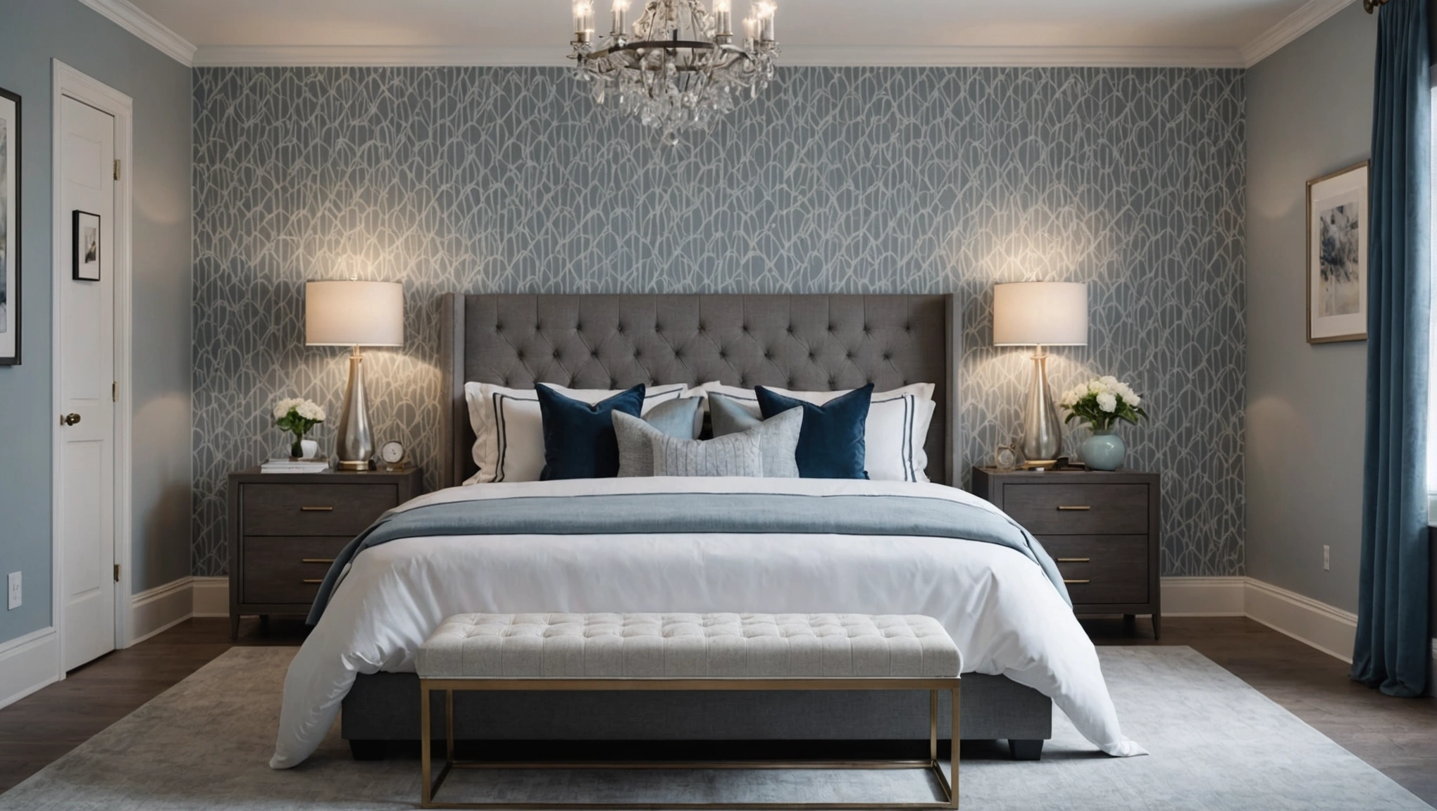 modern schlafzimmer tapete trends